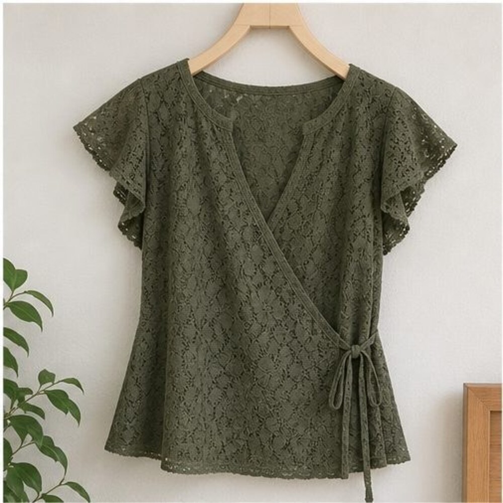 Olive Smocked Top
